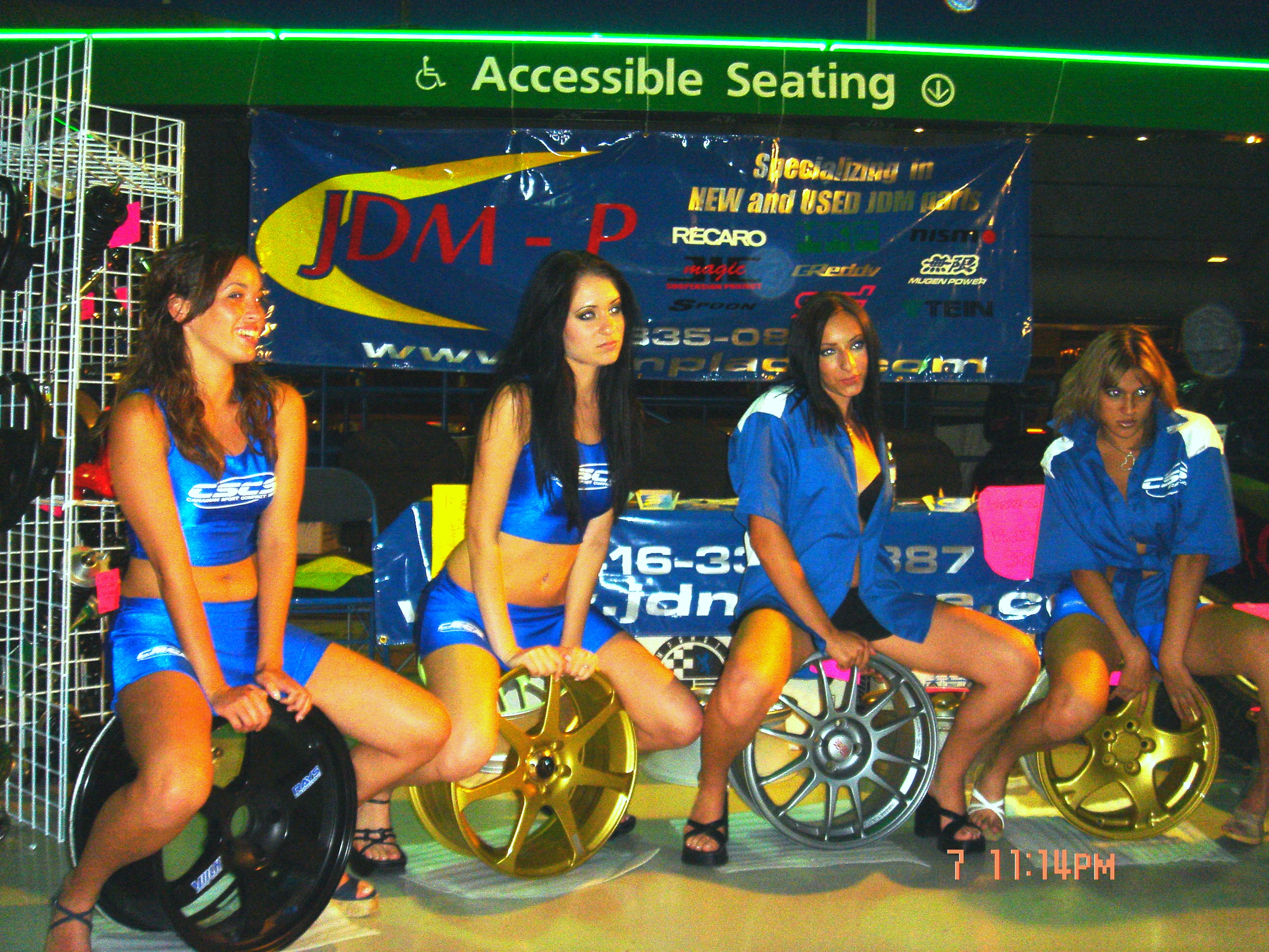 CSCS girls at our booth posting some shot. rims? what rims?...