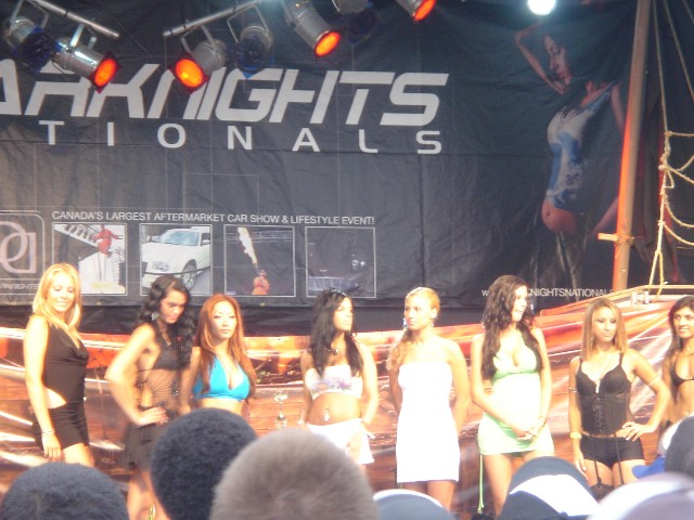 Girls on stage.