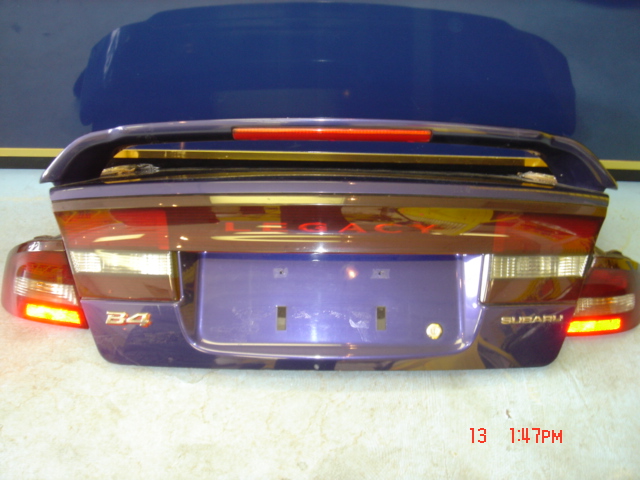 BD5002 - JDM Subaru Legacy B4 smoked tail lights with trunk and spoiler.