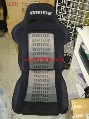 SE22XXX - JDM Bride Brix II seat with sliders, black with gradation center.