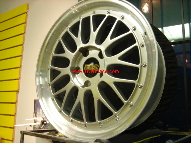 RI23001 - BRAND NEW, real 2 piece forged BBS LM 18x8 +35 5x120 for BMW E36/46 3 series, silver with polished lip.