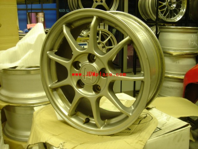 RI250011 - Rare JDM Honda Euro R wheels in bronze/gunmetal colour, 16x6.5 +50 offset 5x114.3 made by Enkei Japan.