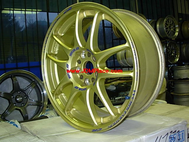 RI26006 - Rare Work Emotion CR Kai custom made for Audi and Benz, 18x7.5 +42 offset 5x112 in custom ordered gold. Fits Audi and Benz only.