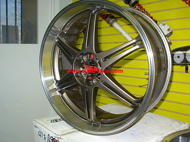 RI26003 - Very Rare JDM Suabru factory option 18x7.5 +52 5x100 wheels for RSK B4 Legacy, fit other Suabru models. Deep dish, clear Suabru 4 and 2 pot brakes, wheels are Forged 16.8lbs by Sparco.