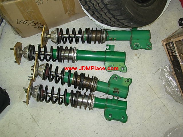 SU28002 - Rare JDM Tein HA coilovers with pillow ball mounts for GC8 93-01 Impreza, height and 16 ways damper adjustments. Also fits SF Forester and BD Legacy.