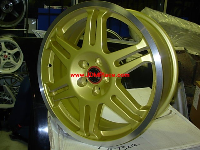 RI28007 - Rare Speedline Corse 2116 special edition wheels in gold with polish lip 17x7 +48 5x100.