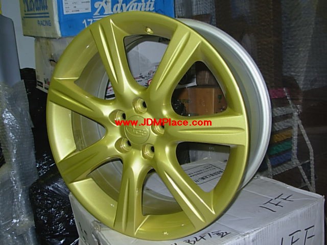 RI29004 - JDM 06/07 WRX WR edition wheels, 17x7 5x100 +53 offset in gold.
