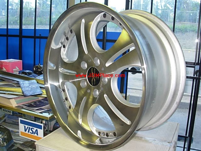 RI3008 - Rare JDM Rays Genome Crisma staggered wheels in diamond cut finish. 18x8 +38 18x9 5x114.3, deep dished multi pcs.