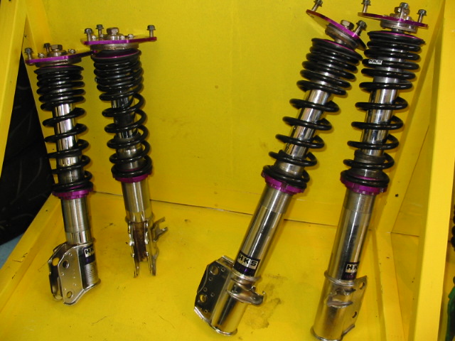 SU3001 - HKS HyperMax II coilovers for GC8 Impreza (96-01) with camber adjustable strut mounts.