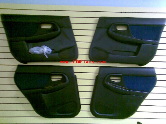 AC26001 - JDM STI GDB Version 7 Impreza door cards with blue inserts, fits 02-05 Impreza.