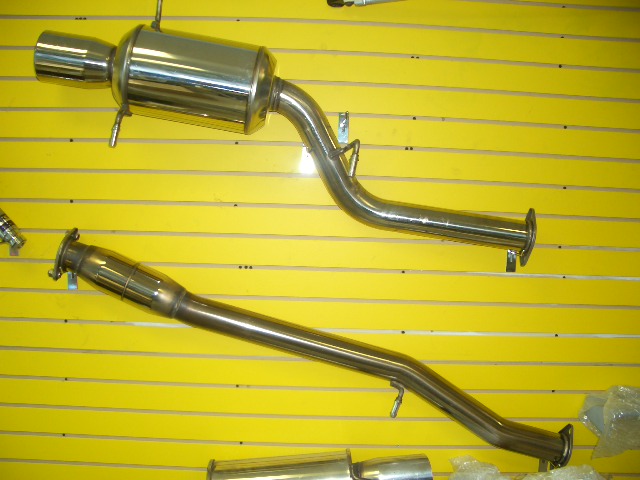 EX190001 - Rare JDM Syms full stainless cat-back exhaust system for GD Impreza 02-06 WRX or STI, hard to obtain item.