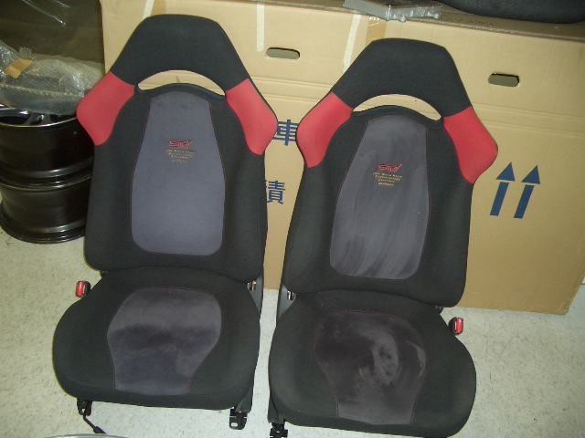 SE190001 - Rare JDM STI Impreza Version 4 RA WRC Champion special edition front and rear seats (rear seats not shown in the picture), fits most Subaru cars.