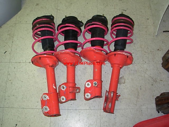 SU31004 - Rare JDM Impreza STI GC8 Version 6 suspension set with JDM STI pink lowering springs, fit all 93-01 Imprezas models.